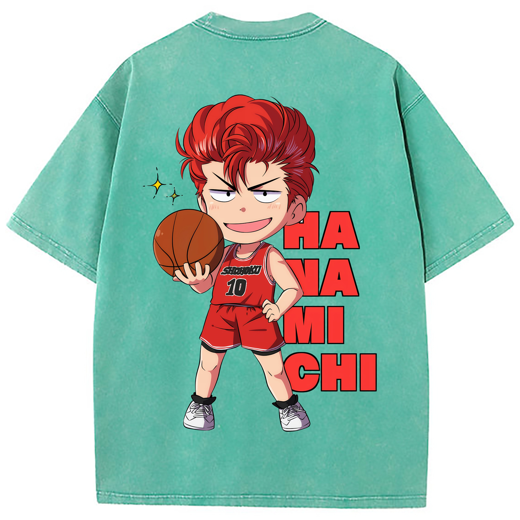 （画像用） SLAM DUNK／スラムダンク 綿100% ヴィンテージ風 半袖Tシャツ（背面プリント）